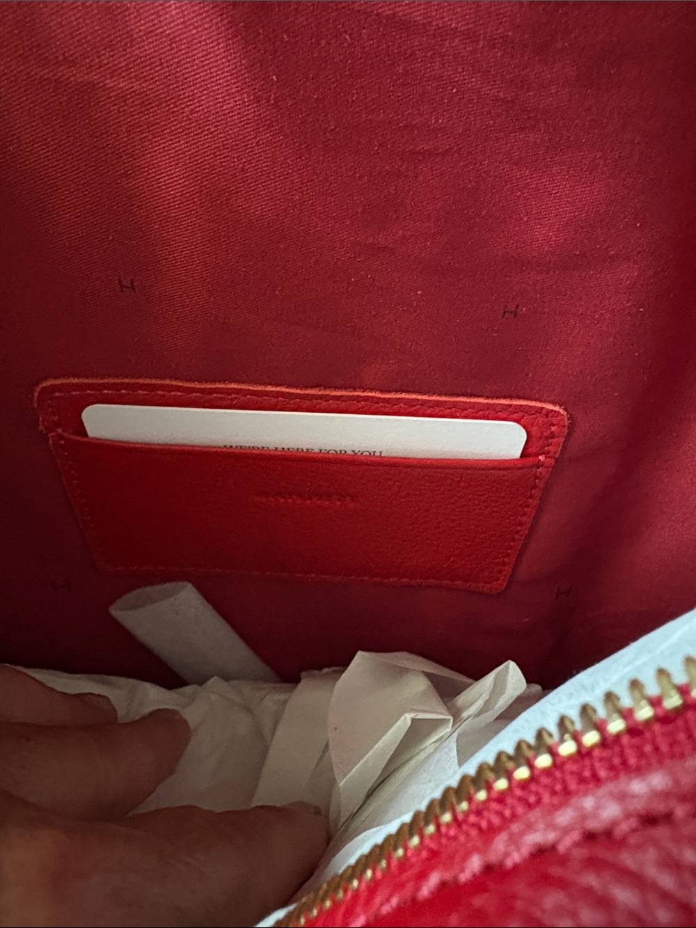 NWT Hammitt Kyle Large Chili Red Pebbled Leather Brushed Gold Shoulder Bag - Picture 8 of 8